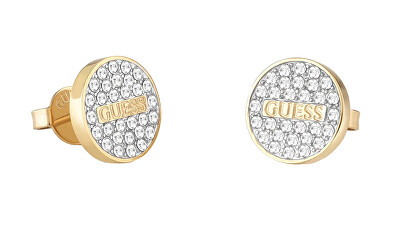 Guess - Trblietavé pozlátené náušnice kôstky Studs Party JUBE02155JWYGT/U