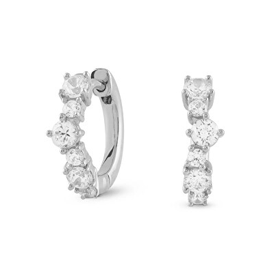 Guess - Třpytivé stříbrné kruhy Jardin JSBE04468JWRHT/U