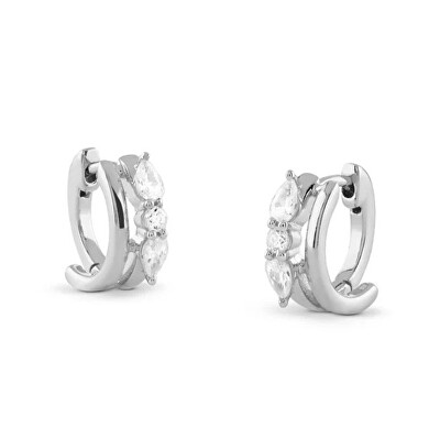 Guess - Úchvatné kruhové náušnice s kubickými zirkony Nuances JSBE04520JWRHT/U