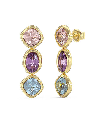 Guess - Visací náušnice s barevnými krystaly Mamounia JUBE05312JWYGMCT/U