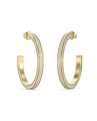 Guess - Výrazné kruhové náušnice s kryštálmi Madison JUBE06435JWYGT/U