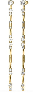 Guess - 2. JAKOST -  Výrazné pozlacené náušnice s krystaly Sunburst JUBE01400JWYG