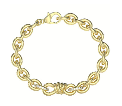 Guess - Výrazný pozlacený náramek Modern Love JUBB04006JWYG