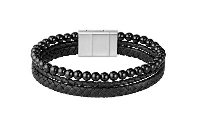 Hugo Boss - Trojitý černý náramek pro muže Sphere 1580786