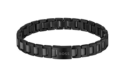 Hugo Boss - Černý pánský náramek z oceli Candor 1580752