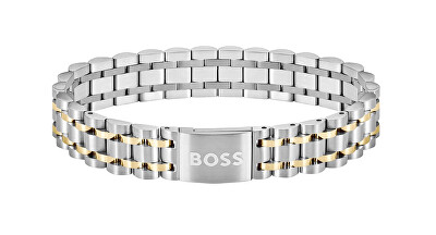 Hugo Boss - Elegantní ocelový bicolor náramek pro muže Owan 1580647