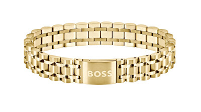 Hugo Boss - Elegantní pozlacený náramek pro muže Owan 1580645
