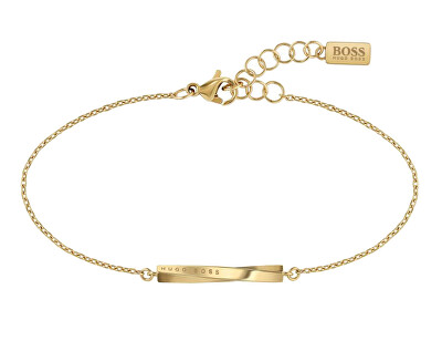 Hugo Boss - Elegantní pozlacený náramek Signature 1580007
