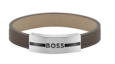 Hugo Boss - Fashion kožený hnědý náramek 1580496