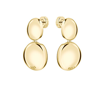 Hugo Boss - Fashion visací náušnice z pozlacené oceli Nugget 1580714