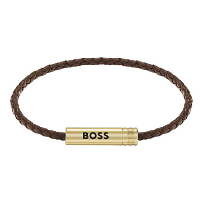 Hugo Boss - Hnědý kožený náramek Ares Air 1580876