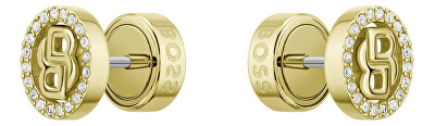 Hugo Boss - Luxusní pozlacené náušnice Double B 1580826