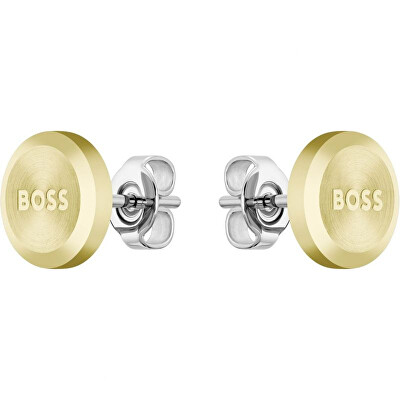 Hugo Boss - Minimalistické pozlacené náušnice Yann 1580478