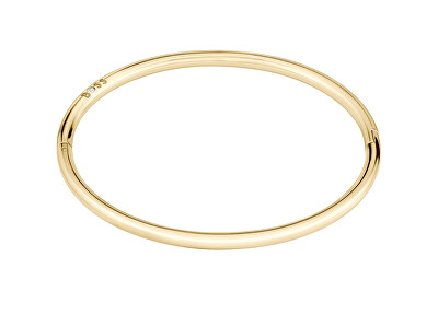 Hugo Boss - Minimalistický pevný náramek z pozlacené oceli Live 1580686