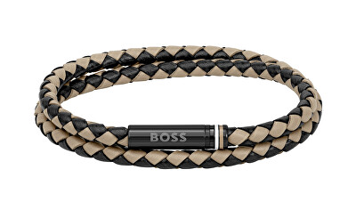 Hugo Boss - Moderní kožený dvojitý náramek 1580495