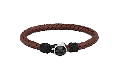 Hugo Boss - Módní černý kožený náramek Classic 1580467