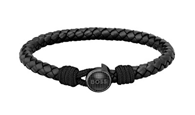 Hugo Boss - Módní černý kožený náramek Classic 1580468M