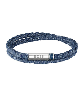 Hugo Boss - Modrý dvojitý náramek Ares Summer 1580800