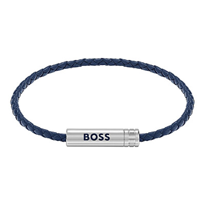 Hugo Boss - Modrý kožený náramek Ares Air 1580874