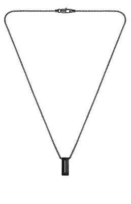 Hugo Boss - Černý pánský náhrdelník z oceli Candor 1580750