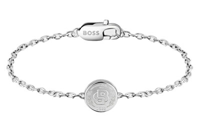Hugo Boss - Nadčasový ocelový náramek Double B 1580763M