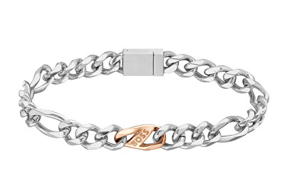 Hugo Boss - Ocelový bicolor náramek pro muže Rian 1580613