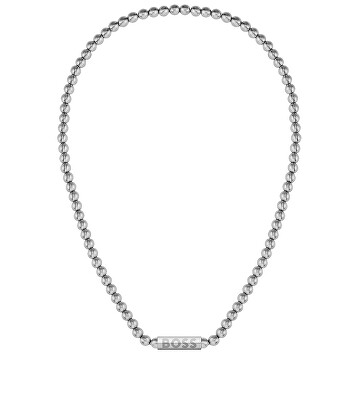 Hugo Boss - Ocelový náhrdelník s korálky Sphere 1580656