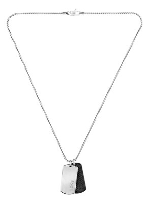 Hugo Boss - Ocelový náhrdelník Vojenské známky Devon 1580760