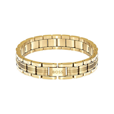 Hugo Boss - Pozlátený náramok pre mužov Boss Emblem 1580887