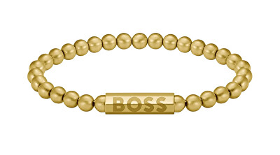 Hugo Boss - Pozlacený náramek s korálky Sphere 1580666