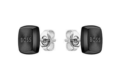 Hugo Boss - Stylové černé náušnice Yann 1580474
