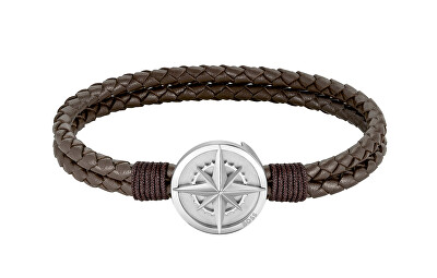 Hugo Boss - Stylový kožený hnědý náramek 1580497