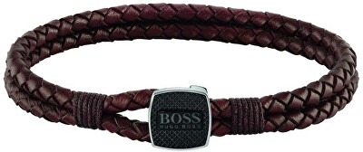 Hugo Boss - Stylový náramek z hnědé kůže 1580048