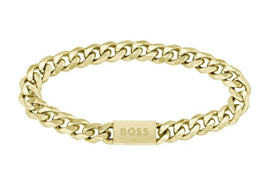 Hugo Boss - Stylový pozlacený náramek pro muže Chain Link 1580403