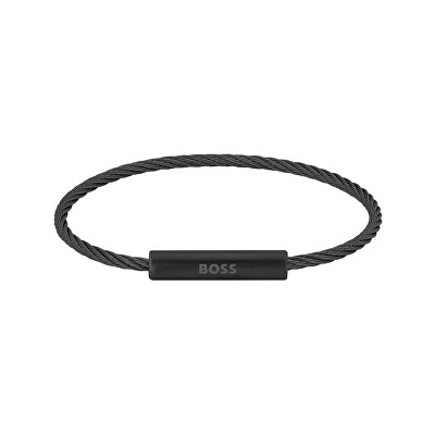 Hugo Boss - Trendy černý náramek Alek 1580389