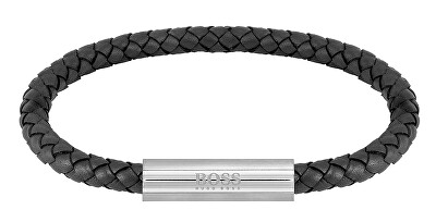 Hugo Boss - Pletený kožený náramek pro muže 1580152
