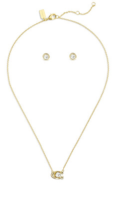 Coach - Set pozlacených šperků s krystaly (náhrdelník, náušnice) 37412845GLD110