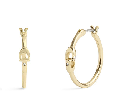 Coach - Kruhové náušnice z pozlacené mosazi 37408160GLD710