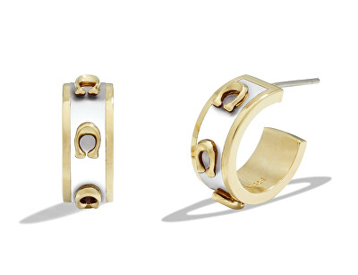 Coach - Stylové půlkruhové náušnice pro ženy 37448375GLD100