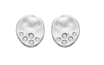 Hot Diamonds - Elegantní stříbrné náušnice s diamanty a topazy Illuminate DE825