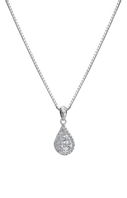 Hot Diamonds - Elegantní stříbrný náhrdelník s diamantem a topazy Glimmer DP913 (řetízek, přívěsek)
