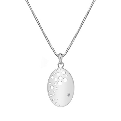 Hot Diamonds - Elegantní stříbrný náhrdelník s diamantem Spritz DP862 (řetízek, přívěsek)