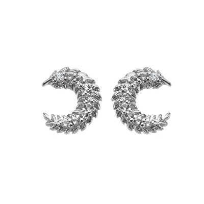 Hot Diamonds - Jemné stříbrné náušnice s diamantem a topazy Selene DE866