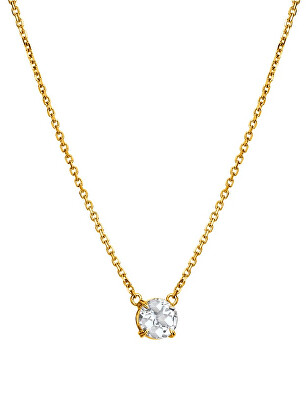 Hot Diamonds - Elegantní pozlacený náhrdelník s topazem a diamantem Gemstone DN214