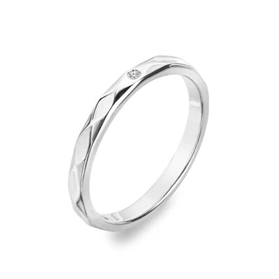 Hot Diamonds - Jemný stříbrný prsten s diamantem Harlequin DR321