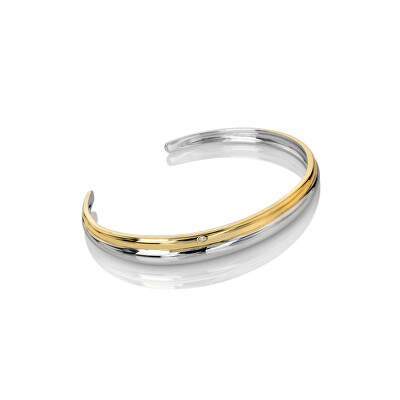 Hot Diamonds - Luxusný bicolor náramok s diamantom Droplet DC229