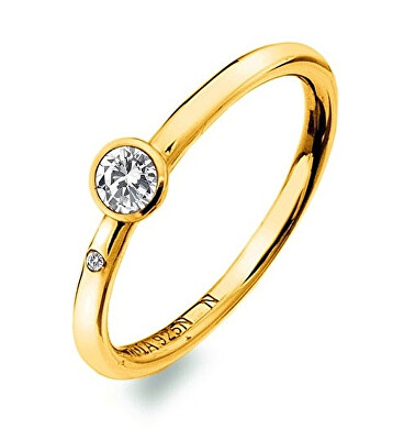 Hot Diamonds - Inel de lux placat cu aur cu topaz și diamant Gemstone DR293