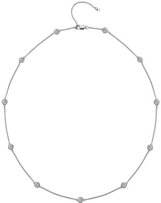 Hot Diamonds - Luxusní stříbrný náhrdelník s topazy a pravým diamantem Willow DN130