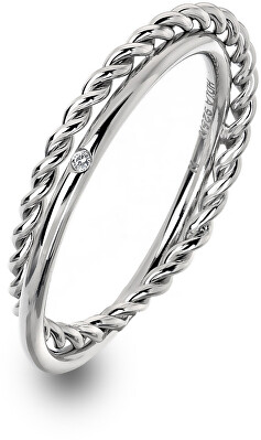 Hot Diamonds - Luxusní stříbrný prsten s pravým diamantem Jasmine DR210