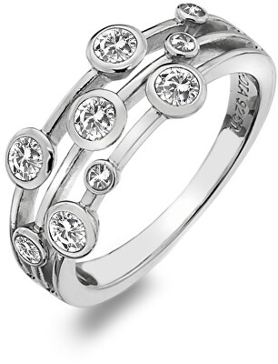 Hot Diamonds - Luxusní stříbrný prsten s topazy a diamantem Willow DR207